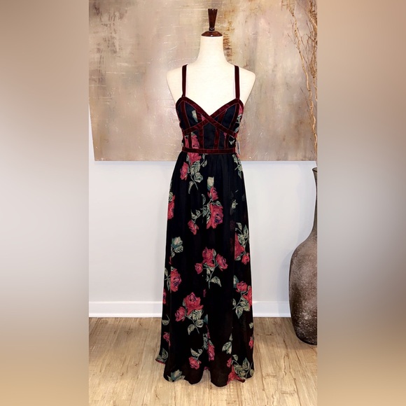 🚫SOLD🚫 NWT Altar’d State corset detail floral maxi dress sz s - Picture 7 of 13